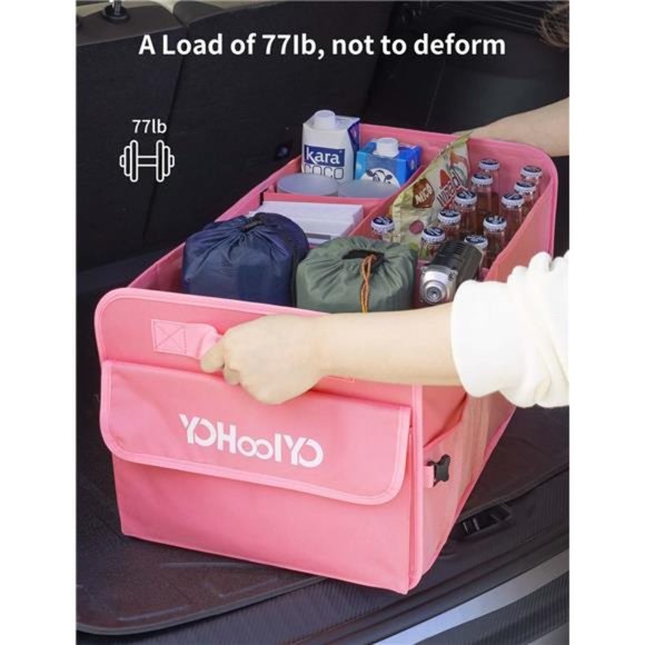 Car Trunk Organizer for SUV 72L Large Capacity Collapsible 4 Compartment Storage - Picture 5 of 7